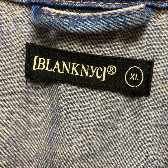 ANTHROPOLOGIE BlankNYC Walk in The Park Denim Shift Dress JUNIORS XL - Picture 4 of 5